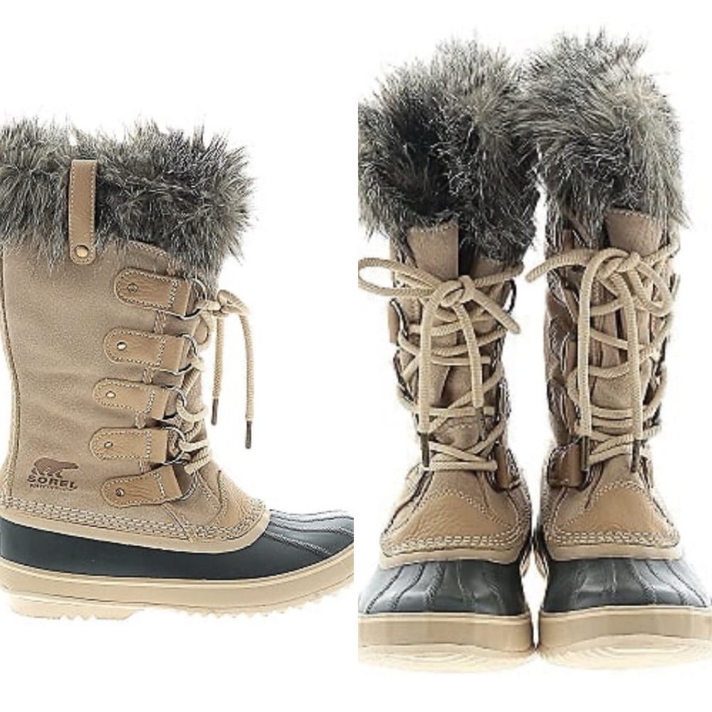 Sorel Joan of Arctic Women’s Leather Waterproof Faux Fur Lined Boots Sz 10